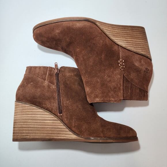 Lucky Brand Zorla Brown Suede Ankle Boots Women's Size 8.5 M NWT - Picture 5 of 7